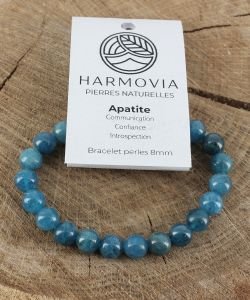 Bracelet Apatite AAA - Perles 8mm, 1 pièce